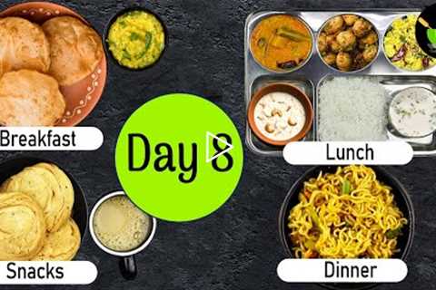 One-Day Meal Plan | Breakfast Lunch And Dinner Plan | Healthy Indian Meal Plan Day - 8 |Quick Recipe