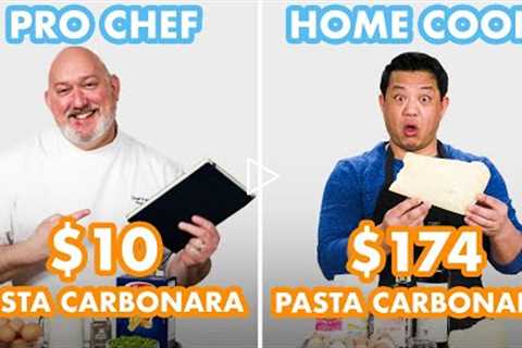 $174 vs $10 Pasta Carbonara: Pro Chef & Home Cook Swap Ingredients | Epicurious