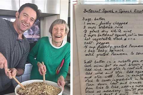 Hugh Jackman Is Making His Way Through the Handwritten Recipe Book His Mother Gifted to Him—and..