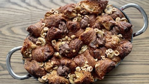 How to Make Banana-Hazelnut Croissant Bread Pudding | Curtis Stone