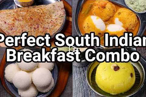 Instant South Indian Breakfast Combo Meal - Instant Idli Dosa Sambar & Kesari Bath | Breakfast..
