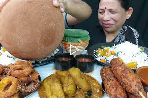 Patila Rice Mukbang Spice Food eating Show with My Mother