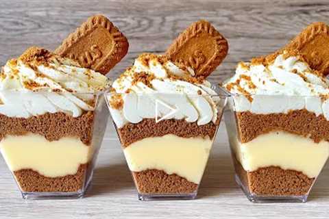 Lotus Biscoff Dessert Cups - NO BAKE Dessert. Very Easy and Yummy!