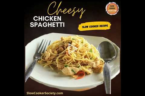 Delicious Crock Pot Cheesy Chicken Spaghetti| How to Prepare Slow Cooker Cheesy Chicken Spaghetti