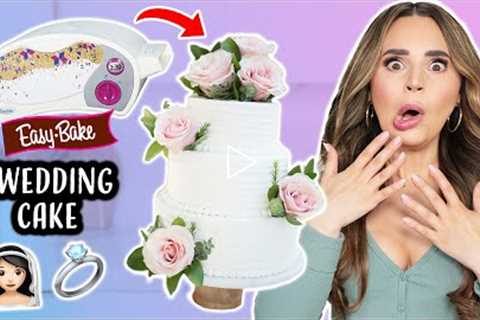 I Tried Baking a WEDDING CAKE in an Easy Bake Oven!