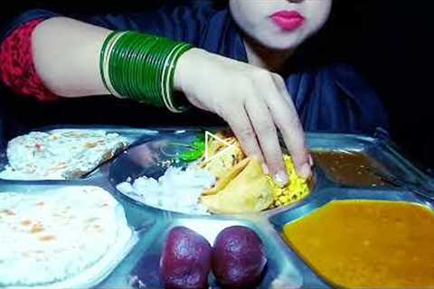 eating indian food samose, dahibade, gulab jamun.eating sound real eating asmr