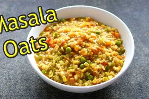 Masala Oats Recipe - Masala Vegetable Oats Recipes For Weight Loss - Dinner Recipes | Skinny Recipes