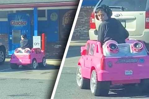 This Kid Found a Creative Way to Get to the Store