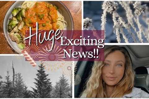 Vlog | HUGE NEWS! | Easy & Delicious Dinner Recipe