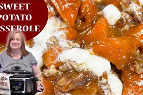 Crockpot SWEET POTATO CASSEROLE, Favorite Thanksgiving Side Dish