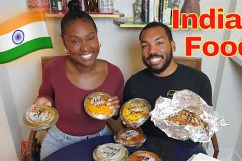 TRINI Tries INDIAN FOOD For The FIRST TIME In LA | Butter Chicken, Daal, Garlic Naan *MUKBANG*