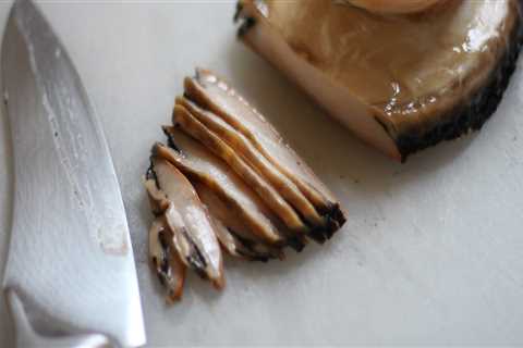 How do you cut canned abalone?