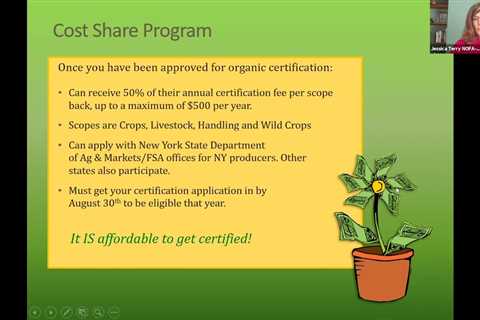 USDA Organic Certification Cost Share Program