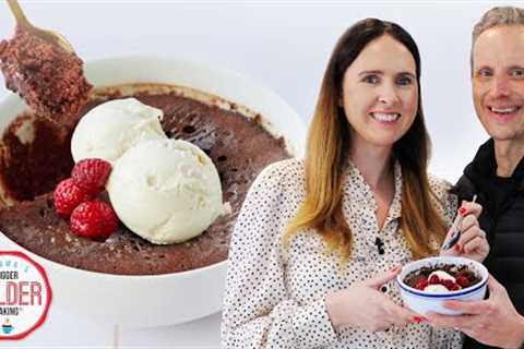 2 Minute Chocolate Lava Cake Bowl for Two | Microwave Cake Recipe