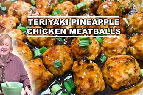 TERIYAKI PINEAPPLE Glazed CHICKEN MEATBALLS