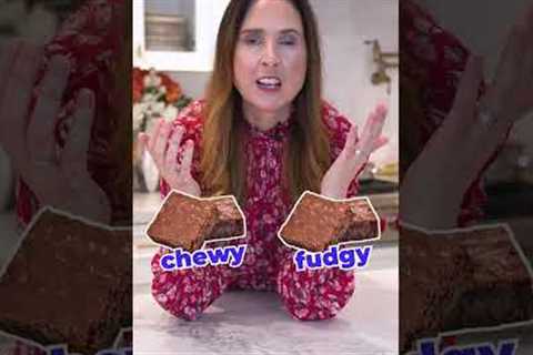 Fudgy or Chewy Brownies: Which One is Better?!  #shorts