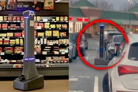 Marty the Robot Escapes a Grocery Store