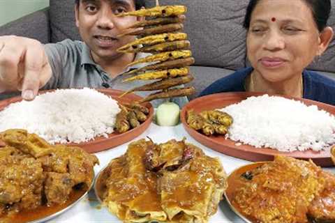 ASMR Chicken , Fish , Omelette Sunday Special Food Mukbang