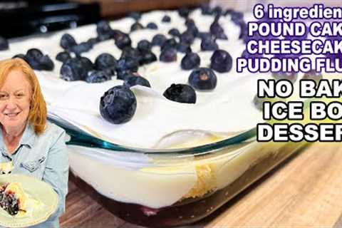 Pound Cake Fluffy Cheesecake Dessert, Easy 6 Ingredient Recipe