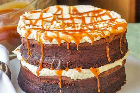 Gluten Free Chocolate Cake with Irish Cream Whipped Cream