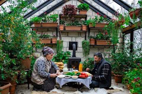 TRADITIONAL AZERBAIJANI BREAKFAST - Tandoori Bread and Eggs
