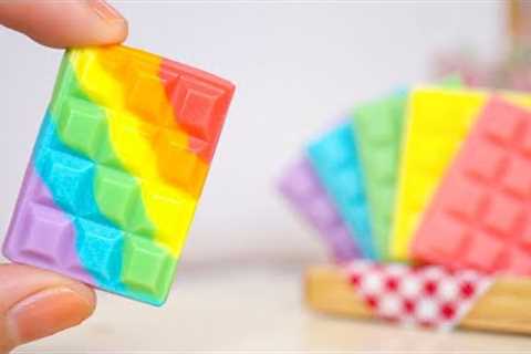 Sweet Miniature Rainbow Chocolate Recipe | Easy Making Miniature Chocolate Cake Idea | Tiny Cakes