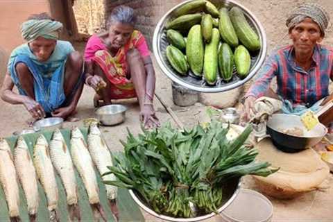 delicious FISH CURRY with patal cooking and eating by rural old cauple || actual village life india