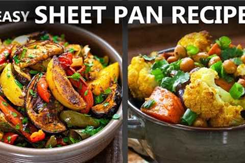2 Easy Sheet Pan Dinner Ideas for Vegetarian and Vegan Diet | Roasted Vegetables Sides for Dinner