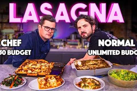 LASAGNA BUDGET BATTLE | Chef (£2.50 budget) VS Normal (Unlimited budget) | Sorted Food