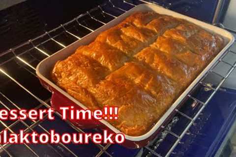 Dessert Time !!! Galaktoboureko in the menu smooth inside and crunchy outside, give it a try!