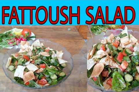 Lebanese FATTOUSH SALAD/FATTOUSH just grill bread not fry #salad@sharingmycooking4112