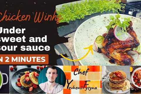 Chicken wings with sweet and sour sauce. Cooking at home, like in a restaurant #cooking