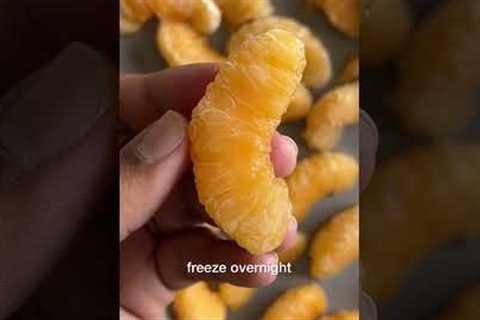 *ONE INGREDIENT* VIRAL ORANGE SORBET | EASY ORANGE SORBET AT HOME #shorts