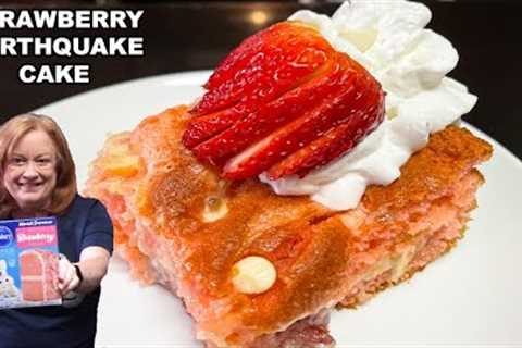 STRAWBERRY EARTHQUAKE CAKE Using Box Cake Mix