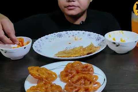ASMR eating Jalebi, Mughlai Paratha || MUKBANG ASMR EATING SHOW || Indian Sweets asmr eating ||