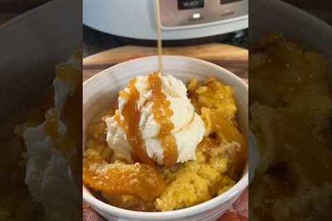 🍑Crockpot Peach Cobbler
