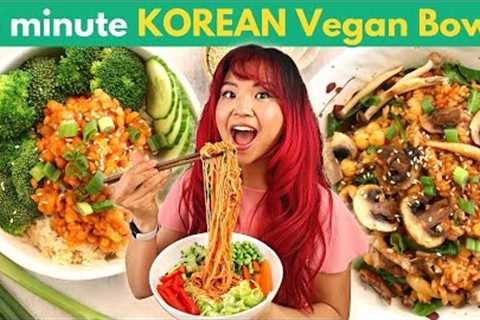 15 Minute VEGAN KOREAN MEALS for a Busy Weeknight Dinner