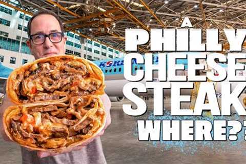 YOU WON'T BELIEVE WHERE WE MADE THIS INSANE PHILLY CHEESESTEAK... 🤤✈️ | SAM THE COOKING GUY