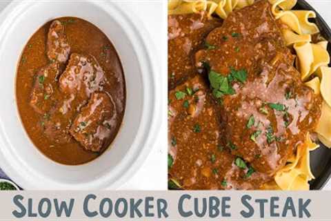 🥩Slow Cooker Cube Steak {Melt in your Mouth Tender!}