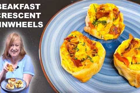 BREAKFAST CRESCENT PINWHEELS, canned crescent roll dough recipe