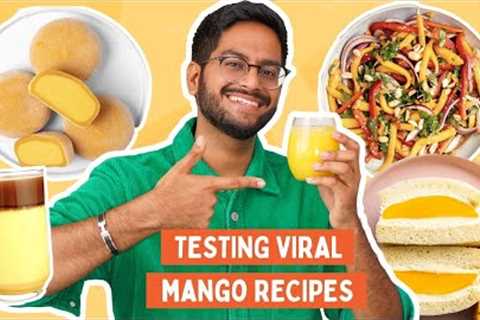 TESTING *WEIRDEST* VIRAL MANGO RECIPES 😳MANGO COFFEE, MANGO SANDWICH, FROOTI...DID I LIKE ANYTHING?