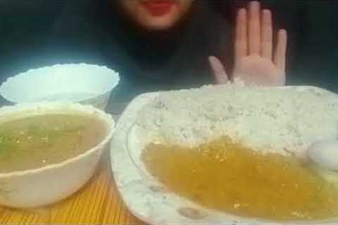 INDIAN FOOD | MUKBANG ASMR EATING | BIRYANI, Daal #asmr   #mukbang