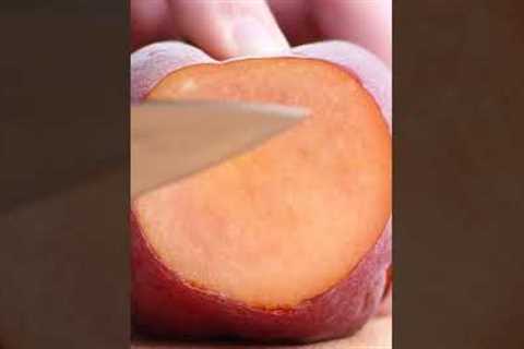 Experience the magic of frozen fruit-cutting ASMR ✨ #shorts