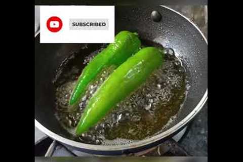 Stuffed chillies recipe #pakoda #vegan #ytshorts #reels #chilli #fried #fyp #भजी #spicy