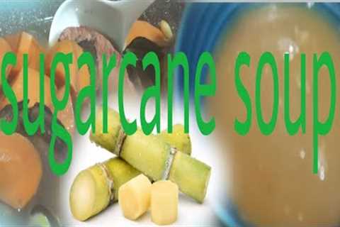 sugar cane with herbs soup Chinese style