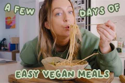 what I eat in a BUSY few days | realistic easy vegan meals 🌟