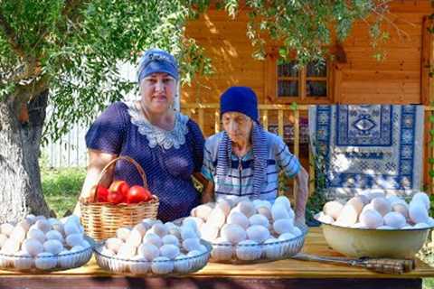 100 EGG 100 TOMATO | Unusual Delicious Village Recipe