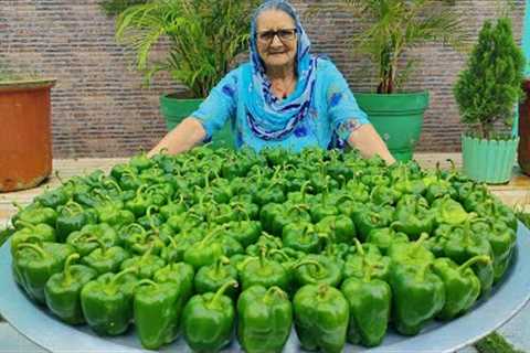 Shimla Mirch Recipe | Onion Capsicum Masala Recipe By Granny | Indian recipes | Veg Village food