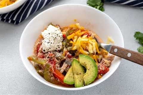 Keto Fajita Bowl [Easy Slow-Cooker Recipe]