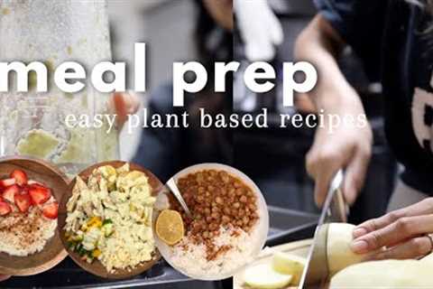 🍚🍓 Meal Prep with me ✨ *realistic* & easy Plant Based / Vegan recipes 🌱